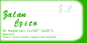 zalan czito business card